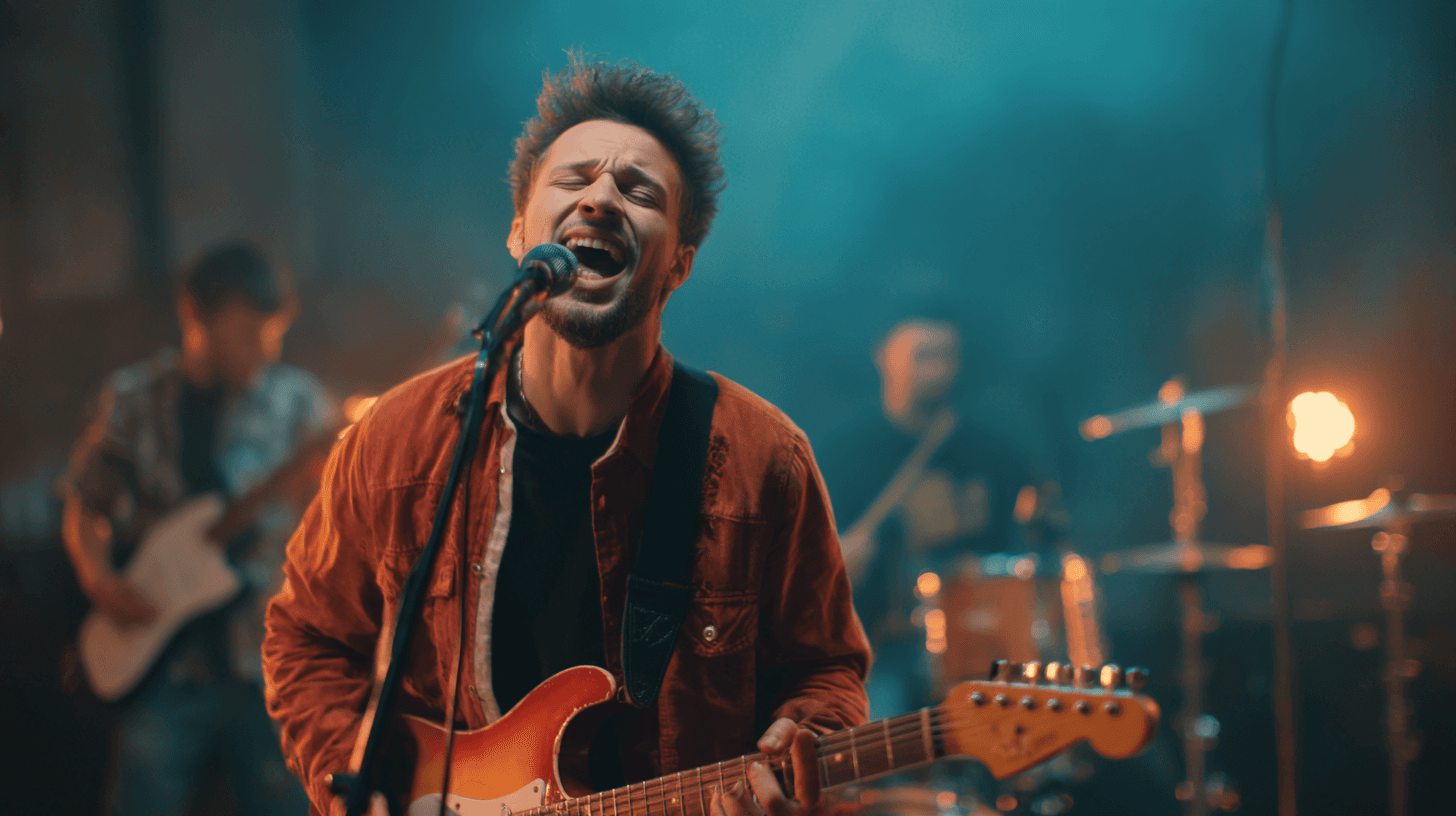 Live band performance on stage